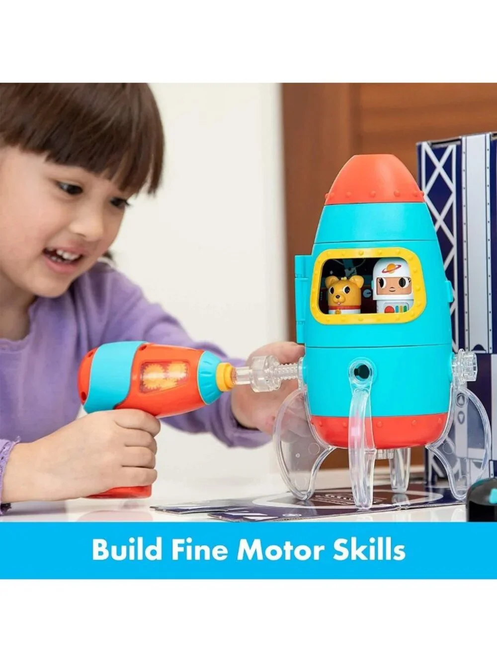 Take Apart Rocket Building Toy Set for Toddlers 3-5 | STEM Construction Kit
